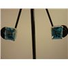 Image 1 : 13.50 CTW BLUE TOPAZ EARRING .925 STERLING SILVER