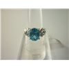 Image 1 : 10.50 CTW BLUE TOPAZ RING .925 STERLING SILVER