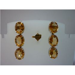 38.25 CTW CITRINE EARRING .925 STERLING SILVER