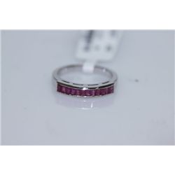 14.25 CTW RUBY RING .925 STERLING SILVER