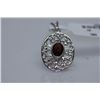 Image 1 : 19.62 CTW GARNET PENDANT .925 STERLING SILVER