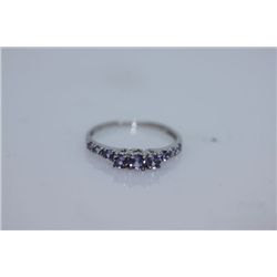 6.65 CTW TANZANITE RING .925 STERLING SILVER