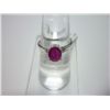 Image 1 : NATURAL 9.00 CTW RUBY RING .925 STERLING SILVER