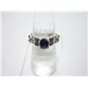 Image 1 : NATURAL 14.75 CTW SAPPHIRE RING .925 STERLING SILVER
