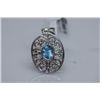 Image 1 : 20.66 CTW BLUE TOPAZ PENDANT .925 STERLING SILVER