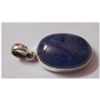 NATURAL 35.55 CTW TANZANTE OVAL PENDANT .925 STRELING S
