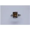 Image 1 : 12.05 CTW TIGER EYE RING .925 STERLING SILVER