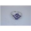 Image 1 : 11.90 CTW TANZANITE RING .925 STERLING SILVER