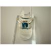 Image 1 : 10.75 CTW BLUE TOPAZ RING .925 STERLING SILVER