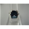 Image 1 : 19.00 CTW BLUE TOPAZ RING .925 STERLING SILVER