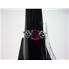 Image 1 : NATURAL 7.50 CTW RUBY RING .925 STERLING SILVER