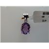 Image 1 : 6.00 CTW AMETHYST PENDANT .925 STERLING SILVER
