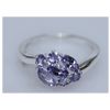 Image 1 : 10.23 CTW TANZANITE RING .925 STERLING SILVER