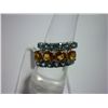 Image 1 : 32.75 CTW BLUE TOPAZ AND CITIRNE RING .925 STERLING SIL
