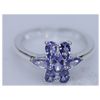 Image 1 : 12.96 CTW TANZANITE RING .925 STERLING SILVER