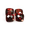 Image 1 : Natural Garnet 5.03 ctw checkered Cushion cut 6x6mm