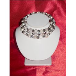 NATURAL 60.00 CTW BLACK & WHITE SPIRAL BRACELET