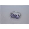 Image 1 : 13.80 CTW TANZANITE RING .925 STERLING SILVER