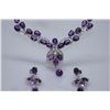 Image 1 : 117.20 CTW AMETHSYT/CZ SET .925 STERLING SILVER