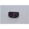 Image 1 : 24.67 CTW RUBY AND SAPPHIRE RING .925 STERLING SILVER