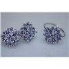 Image 1 : 44.33 CTW TANZANITE SET .925 STERLING SILVER