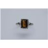 Image 1 : 12.25 CTW TIGER EYE RING .925 STERLING SILVER