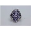 Image 1 : 43.89 TANZANITE RING .925 STERLING SILVER