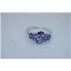 Image 1 : 10.74 CTW TANZANITE RING .925 STERLING SILVER