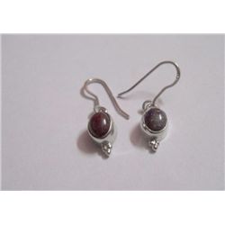 13.45 CTW RUBY EARRING .925 STERLING SILVER