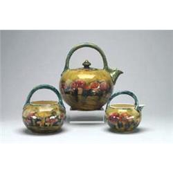 Macintyre Claremont Three-Piece Tea Set, c.19...