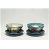 Image 1 : Two Wisteria or Pansy Grapefruit Bowls, c.192...