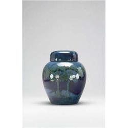 Moonlit Blue Ginger Jar and Cover, c.1925 ht....