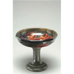 Poppy Comport, c.1925 with Tudric pewter base...