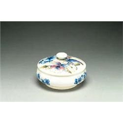 Orchids Bowl and Cover, c.1930 dia. 4.6" - 11...