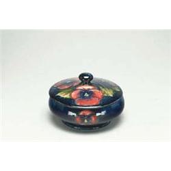 Pansy Covered Bowl, 1930's dia. 4.7" - 11.9 c...