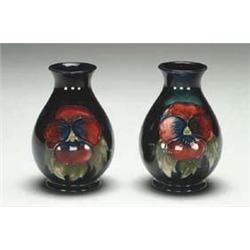 Pair of Pansy Small Vases, c.1955 ht. 3.5" -...