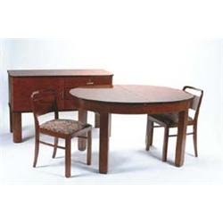 Art Deco Nine-Piece Dining Suite, c.1925 cons...