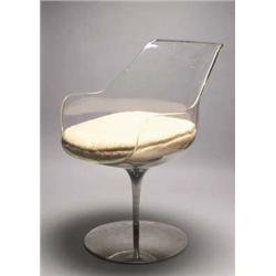 Moulded Perspex and Aluminum `CHAMPAGNE' Chai...