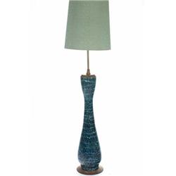 Italian Pottery Floor Lamp, c.1960 with a gre...
