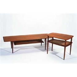 Danish Teak Coffee Table with Matching Lamp T...