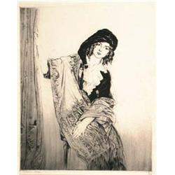 ETIENNE DRIAN (1885-1961), FRENCH FEMME AU BO...