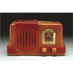 Addison Bakelite Radio, c.1930 with orange an...