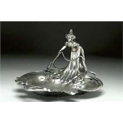 WMF Silvered Metal Vide-Poche, c.1900 formed...
