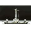 Image 1 : Orivit Pewter and Etched Glass Carafe, Tray a...