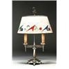 Image 1 : Silvered Metal Two-Light Table Lamp, c.1930 w...