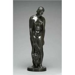 Czech Pottery Figure of a Nude Female Water C...