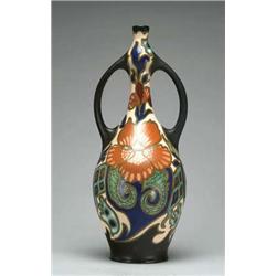 Zuid Holland 'Maim' Two-Handled Vase, E. Esti...