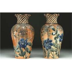 Pair of Doulton Lambeth Stoneware Vases, date...