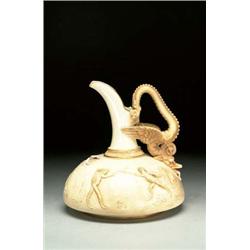 Worcester Pitcher, J. Bradley, c.1885 with mo...