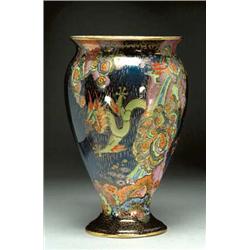 Crown Devon Enamelled Lustre Vase, Fielding &...